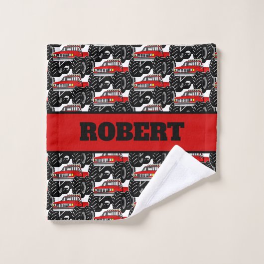Camion de monstre rouge : ROBERT (Gant de toilette)