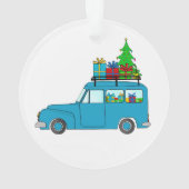 Camion de Noël bleu avec cadeaux (dos)