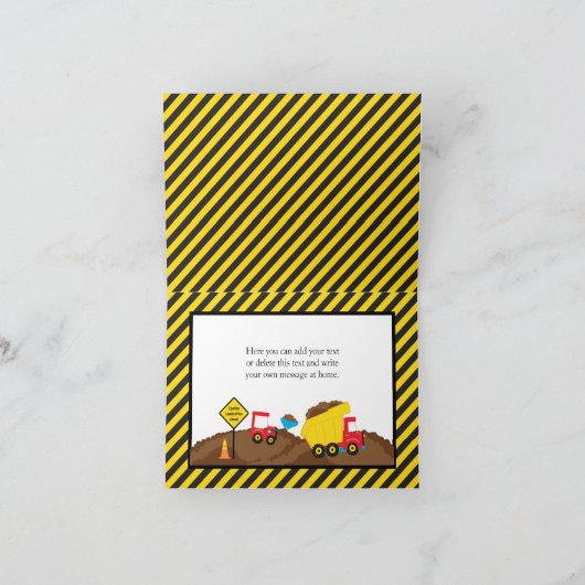 Camion de pompage et Merci d'anniversaire (Intérieur)