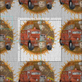 Camion de pompier Buddy Tissu de pompier (Carreau)