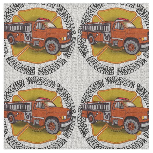 Camion de pompier Comment faire rouler Tissu de po (Fermer)