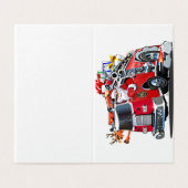 Camion de pompiers de Noël cartoon (Outside Unfolded)