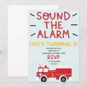 CAMION DE POMPIERS INVITATION (Devant / Derrière)