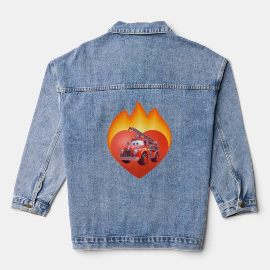Camion de pompiers mignon pour la Saint-Valentin (Verso)