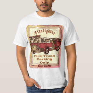 Camion de pompiers Parking T-shirt pompier