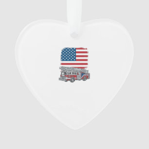 Camion de pompiers patriotique drapeau américain v