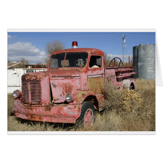 Camion de pompiers rouillé (Devant horizontal)