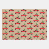 Camion de ramassage Arbre de Noël Rustique Papier  (Devant)