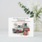 Camion de ramassage rouge Nous avons déplacé carte (Debout devant)