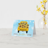 Camion de soleil carte de note (Fleur jaune)