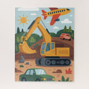 Camion d'excavation pour enfants Avion Puzzle d'ar