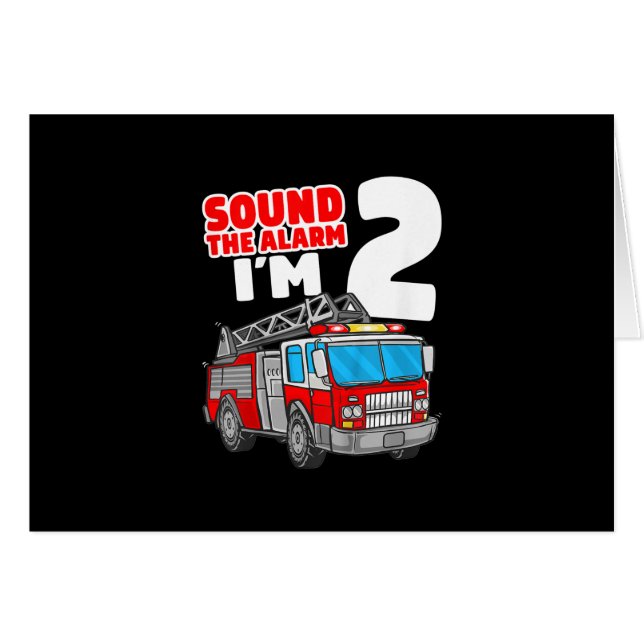 Camion d'incendie 2 ans pompier 2e anniversaire (Devant horizontal)