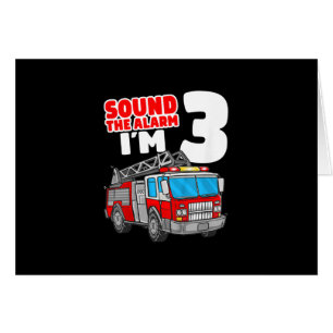 Camion d'incendie 3 ans pompier 3e anniversaire