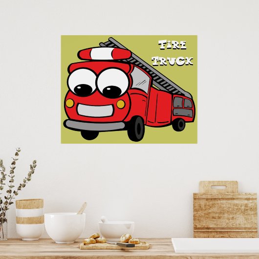 Camion d'incendie - affiche (Cuisine)