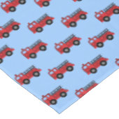 Camion d'incendie bleu et rouge Nappe d'anniversai (Angle)