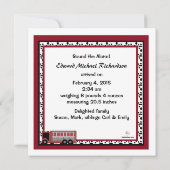 Camion d'incendie - Faire-part de naissance photo (Dos)