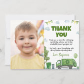 Camion d'ordures Anniversaire Photo Carte de remer (Devant)