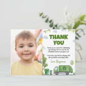 Camion d'ordures Anniversaire Photo Carte de remer (Debout devant)