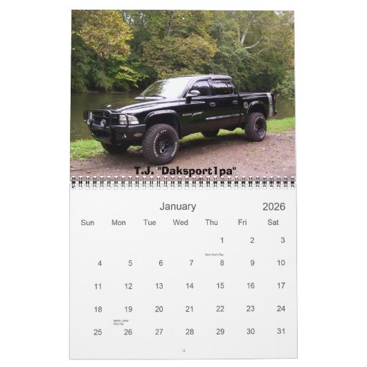 Camion du Dakota Etats-Unis 2007 du calendrier de (Jan 2026)