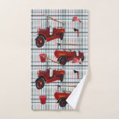 Camion-Feu vintage Et Matériel, (Serviette à main)