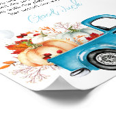 Camion La taille de son ventre Baby shower Poster (Coin)