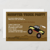 CAMION MONSTER 5x7 Invitations d'anniversaire (Devant / Derrière)