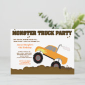 CAMION MONSTER 5x7 Invitations d'anniversaire (Debout devant)