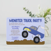 CAMION MONSTER 5x7 Invitations d'anniversaire (Debout devant)