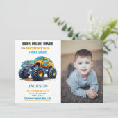 Camion Monster Jaune Invitations Anniversaire Phot (Debout devant)