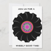 Camion Monster rose et violet 5" x 7" Invitations (Dos)