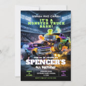 Camion Monster Smash & Crash Invitation Anniversai (Devant)