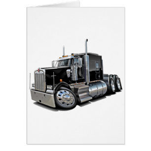 Camion noir de Kenworth w900