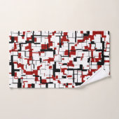 Camion numérique noir blanc Motif rouge (Serviette à main)