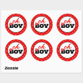Camion Oh Boy Stickers Baby shower Party (Feuille)