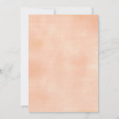 Camion Pink Peach Aquarelle Citrouille  Invitation (Dos)