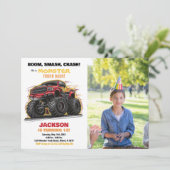 Camion Red Monster Invitations Anniversaire Photo (Debout devant)