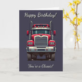 Camion rétro classique Vous êtes une carte d'anniv (Fleur jaune)