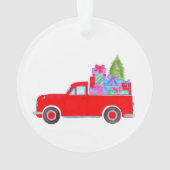 Camion Retro Pickup avec cadeaux de Noël (dos)