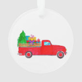 Camion Retro Pickup avec cadeaux de Noël (dos)