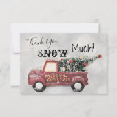 Camion Rouge Arbre de Noël Merci neige beaucoup ca (Devant)