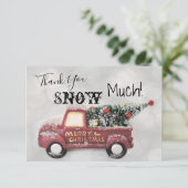 Camion Rouge Arbre de Noël Merci neige beaucoup ca (Debout devant)