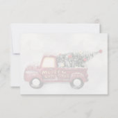 Camion Rouge Arbre de Noël Merci neige beaucoup ca (Dos)