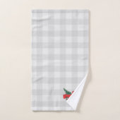 Camion rouge avec Arbre Chèque Motif Serviette ens (Serviette à main)