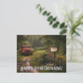 Camion rouge de poste - Carte postale (Debout devant)