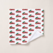 Camion rouge et arbre (Gant de toilette)