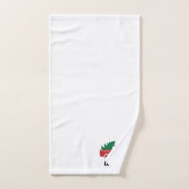 Camion rouge et arbre personnalisé (Serviette à main)