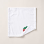 Camion rouge et arbre personnalisé (Gant de toilette)