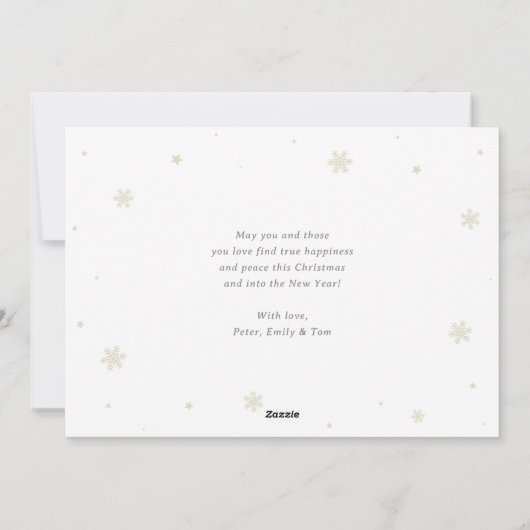 Camion Rouge Snowflakes Photo Joyeux Noël Carte (Dos)