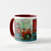 CAMION ROUGE TRUCKERS GROS RIG CAFÉ MUG (Devant gauche)