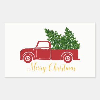 Camion sapin de Noël Sticker